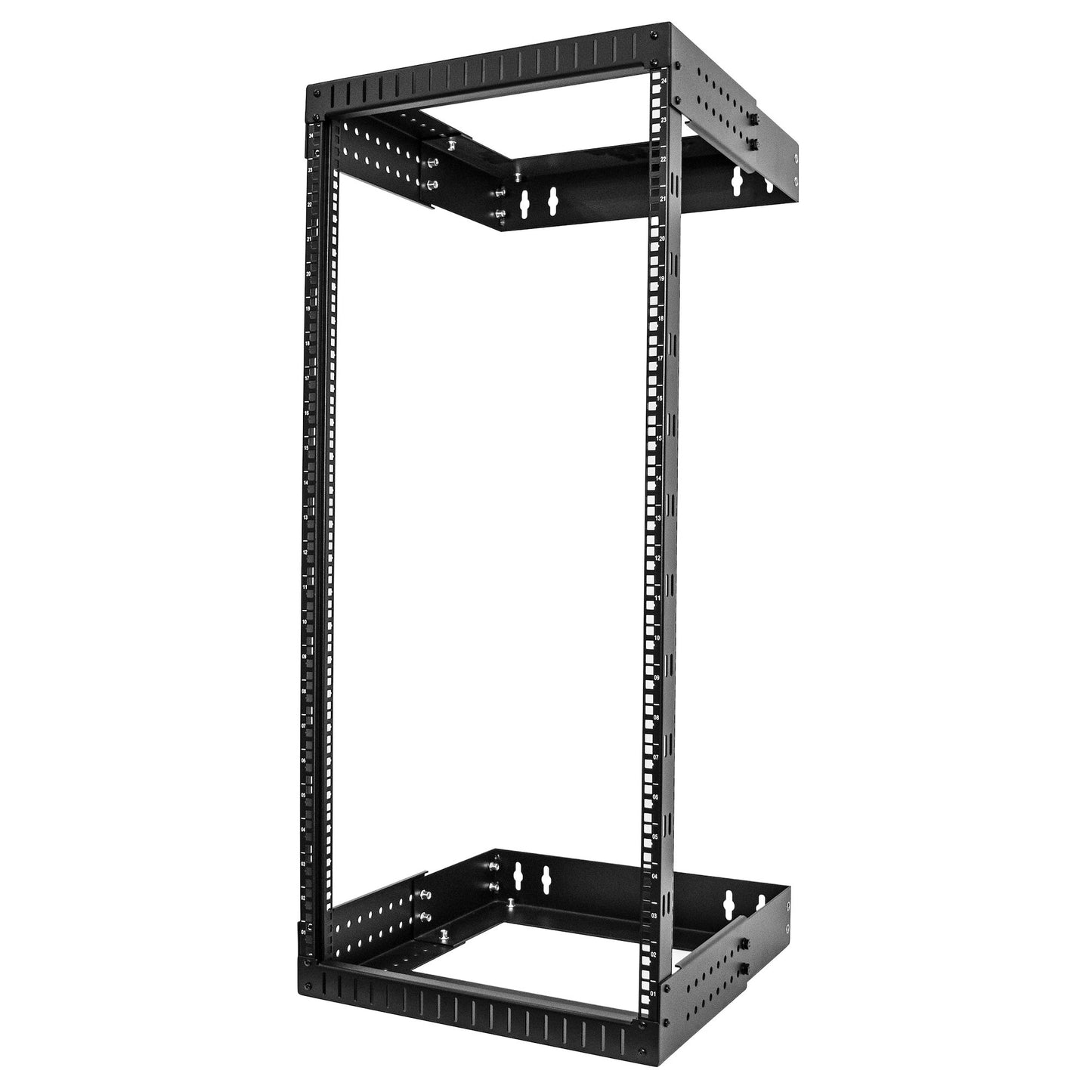 StarTech.com 2-Post 24U Heavy-Duty Wall Mount Network Rack, 19" Open Frame Server