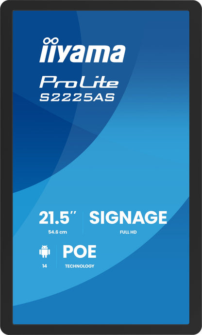 iiyama ProLite S2225AS-B1P Digital signage flat panel 21.5" Full HD IPS Monitor