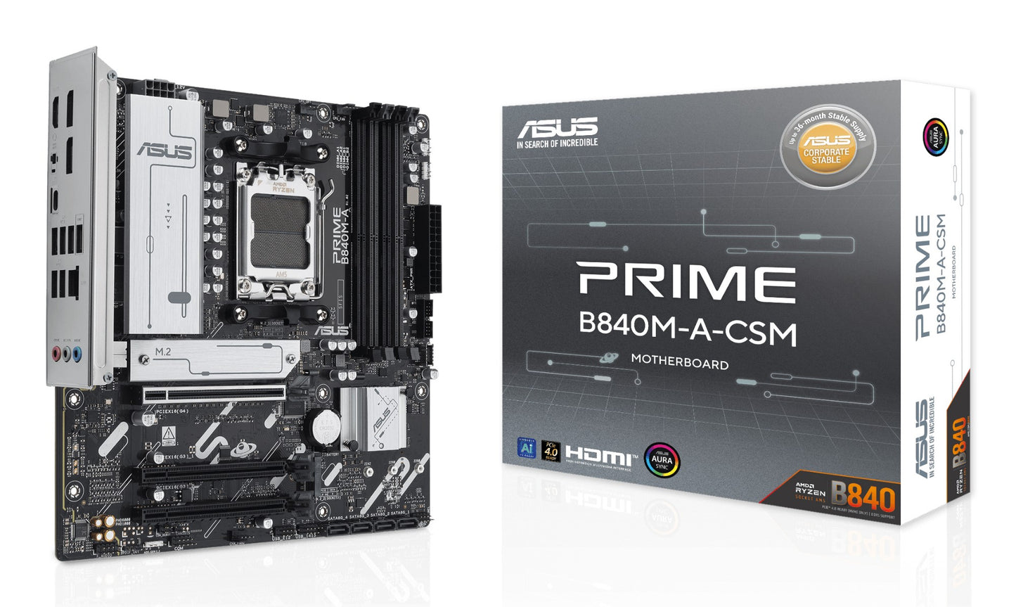 ASUS PRIME B840M-A-CSM AMD B840 Socket AM5 micro ATX Motherboard