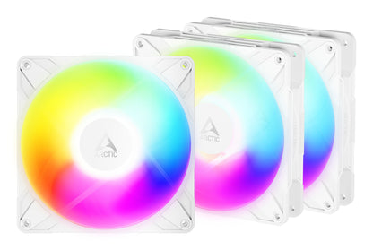 ARCTIC Freezer P14 Pro Reverse A-RGB (White) - 3 Pack - 140 mm A-RGB PWM Fan with Cooling