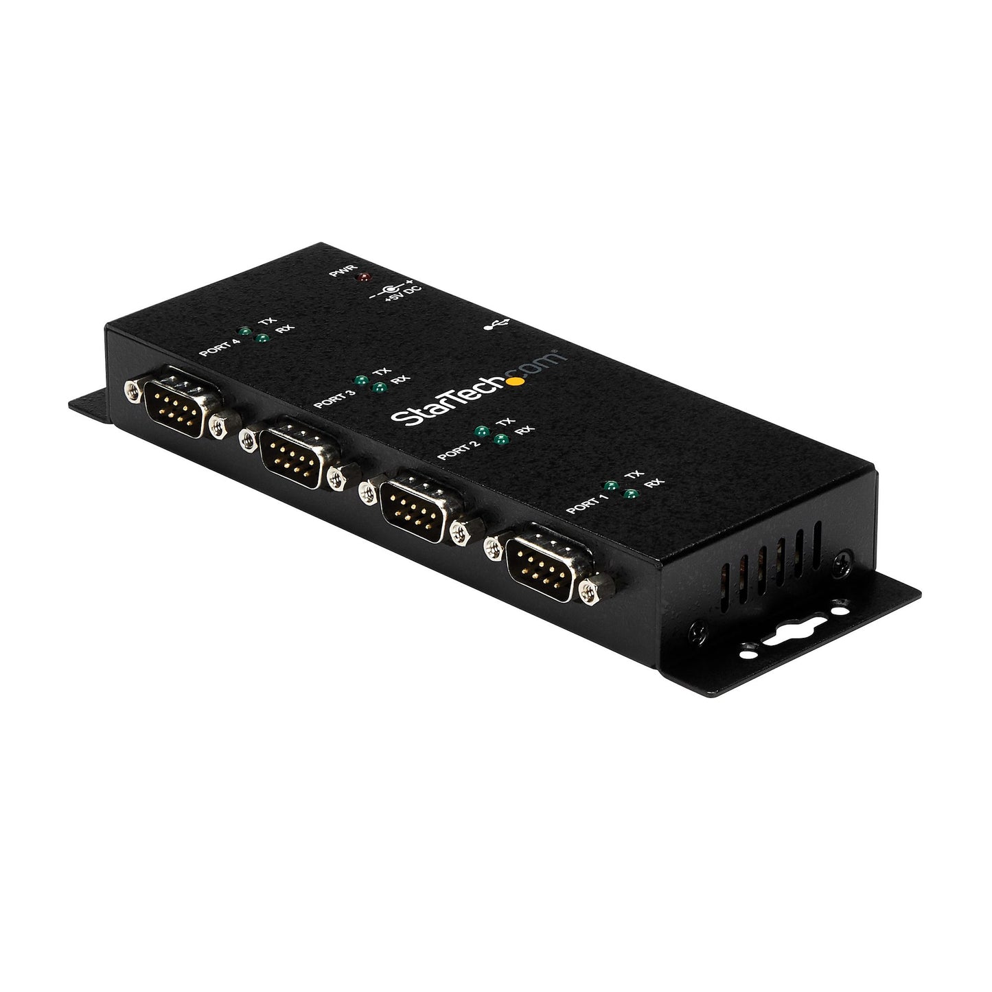 StarTech.com 4 Port USB to DB9 RS232 Serial Adapter Hub – Industrial DIN Rail and