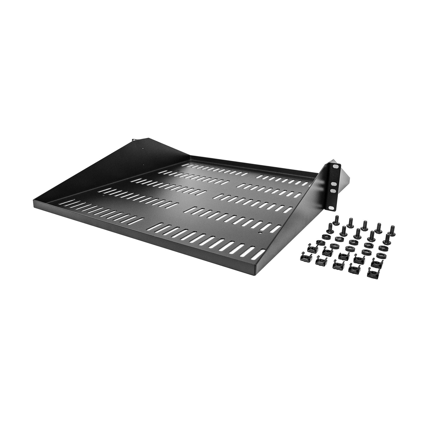 StarTech.com 2U Server Rack Shelf, Center Mounted Universal Vented Rackmount