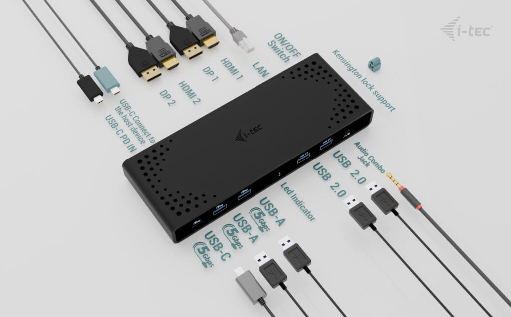 i-tec Universal Display + USB-C Docking Station 85W