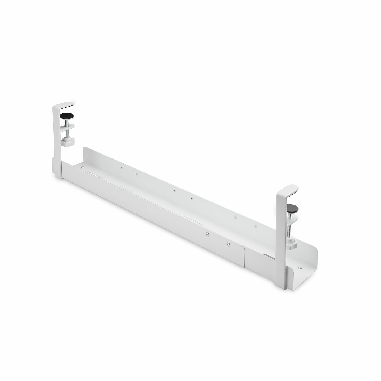 StarTech.com Under Desk Cable Management Tray, Length Adjustable Cable Organizer (White)