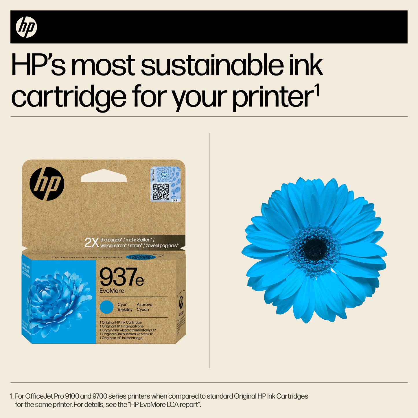 HP 4S6W6NE/937E Cyan Ink Cartridge (1.65K pages)