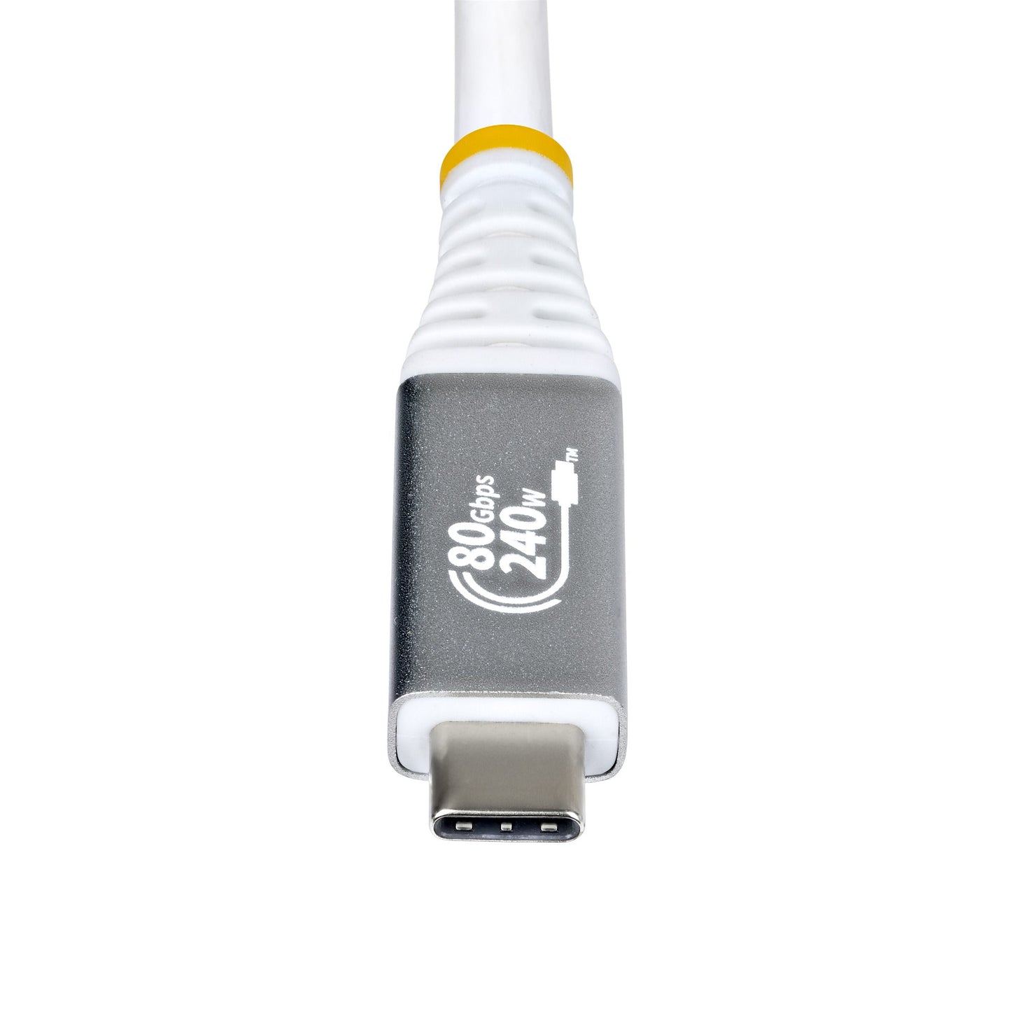 StarTech.com 1.5m (5ft) USB4 Cable, 80Gbps, USB-IF Certified USB-C Cable, 240W PD (White)