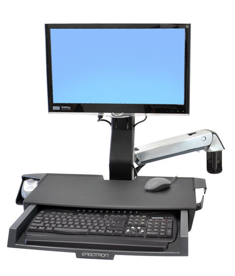 Ergotron StyleView Sit-Stand Combo Arm with Worksurface 61 cm (24") Wall Mount