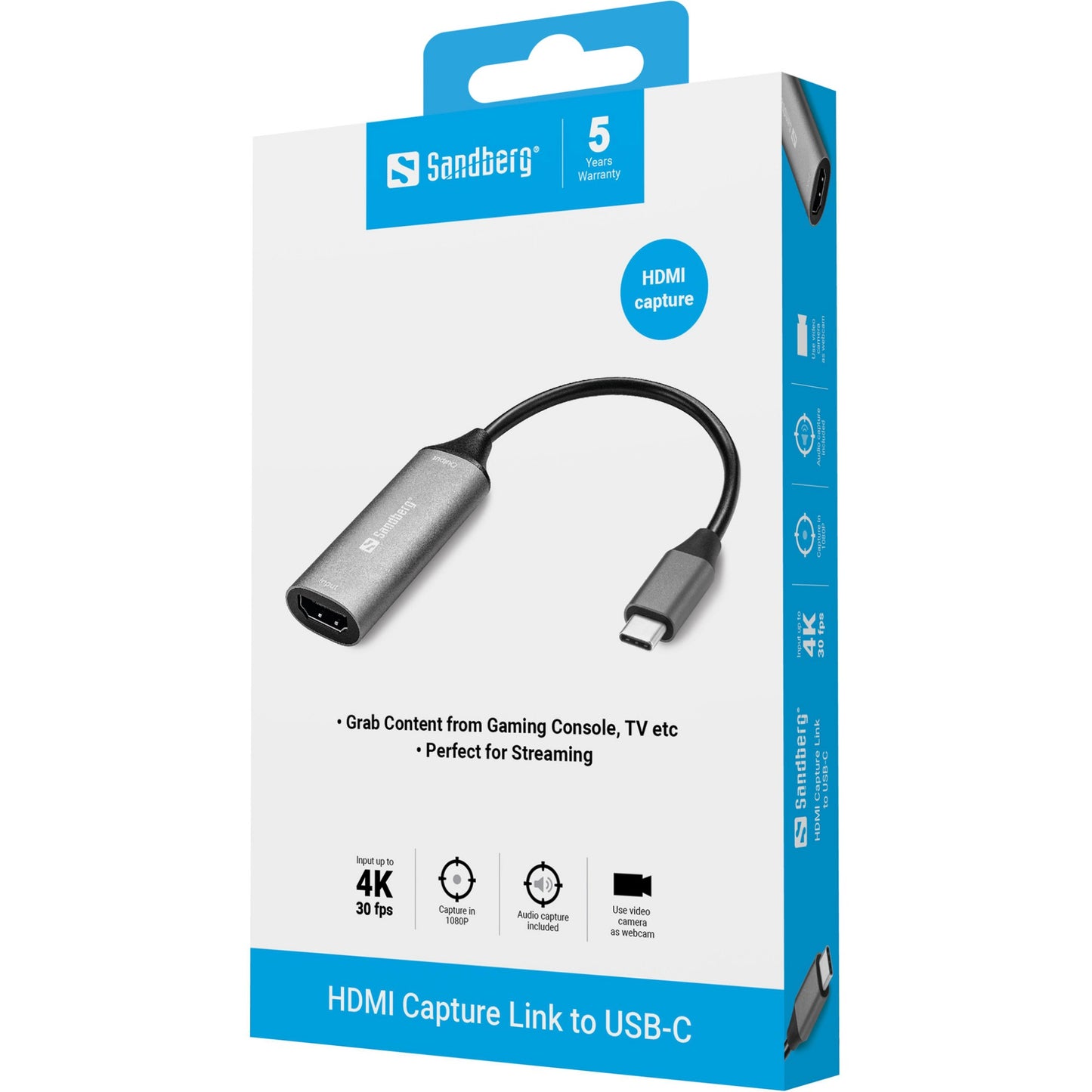 Sandberg HDMI Capture Link to USB-C Hub