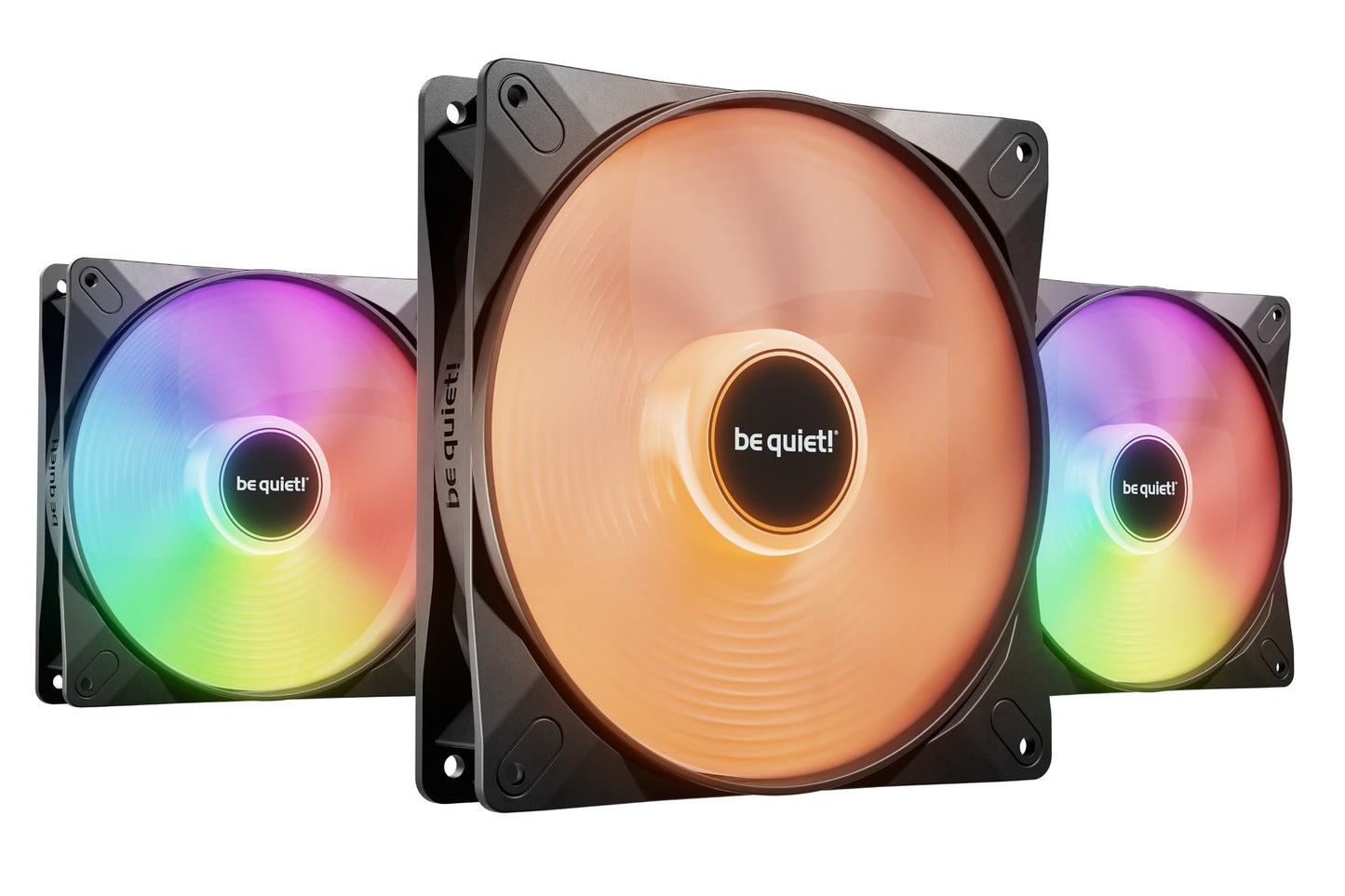 be quiet! LIGHT WINGS LX 140mm PWM High Speed 3-Pack Black Computer case Fan 14 cm 3 Cooling