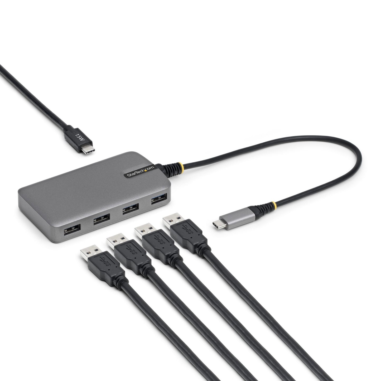 StarTech.com 4-Port USB-C Hub, 5Gbps, Bus Powered, USB C to 4x USB-A Hub with USB-C