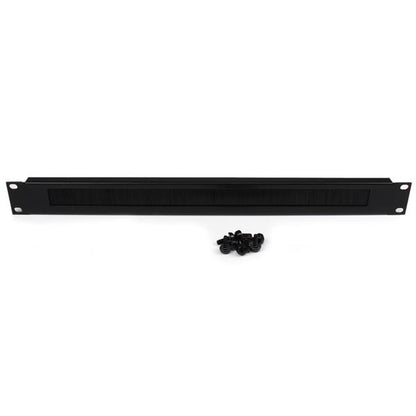 StarTech.com 1U High-density Brush Strip Cable Management Panel, Sturdy Steel Rack