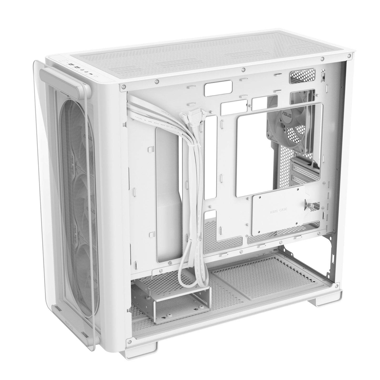 ASUS A23 PLUS TG ARGB WHITE Micro Tower PC Case