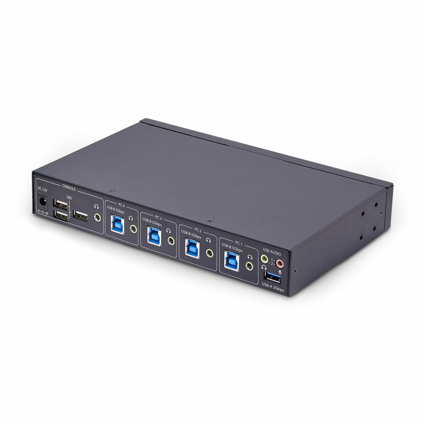 StarTech.com 4-Port KM Switch with Mouse Switching, USB Switch for Keyboard/Mouse