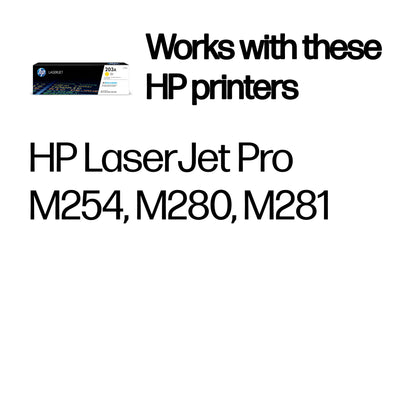 HP CF542A/203A Yellow Toner Cartridge (1.3K pages, HP Pro M 254)
