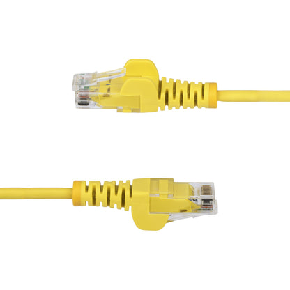StarTech.com 15m Yellow Slim CAT6 Ethernet Cable, Snagless, 100W PoE, UTP, LSZH