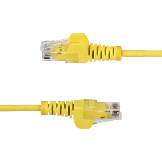 StarTech.com 15m Yellow Slim CAT6 Ethernet Cable, Snagless, 100W PoE, UTP, LSZH