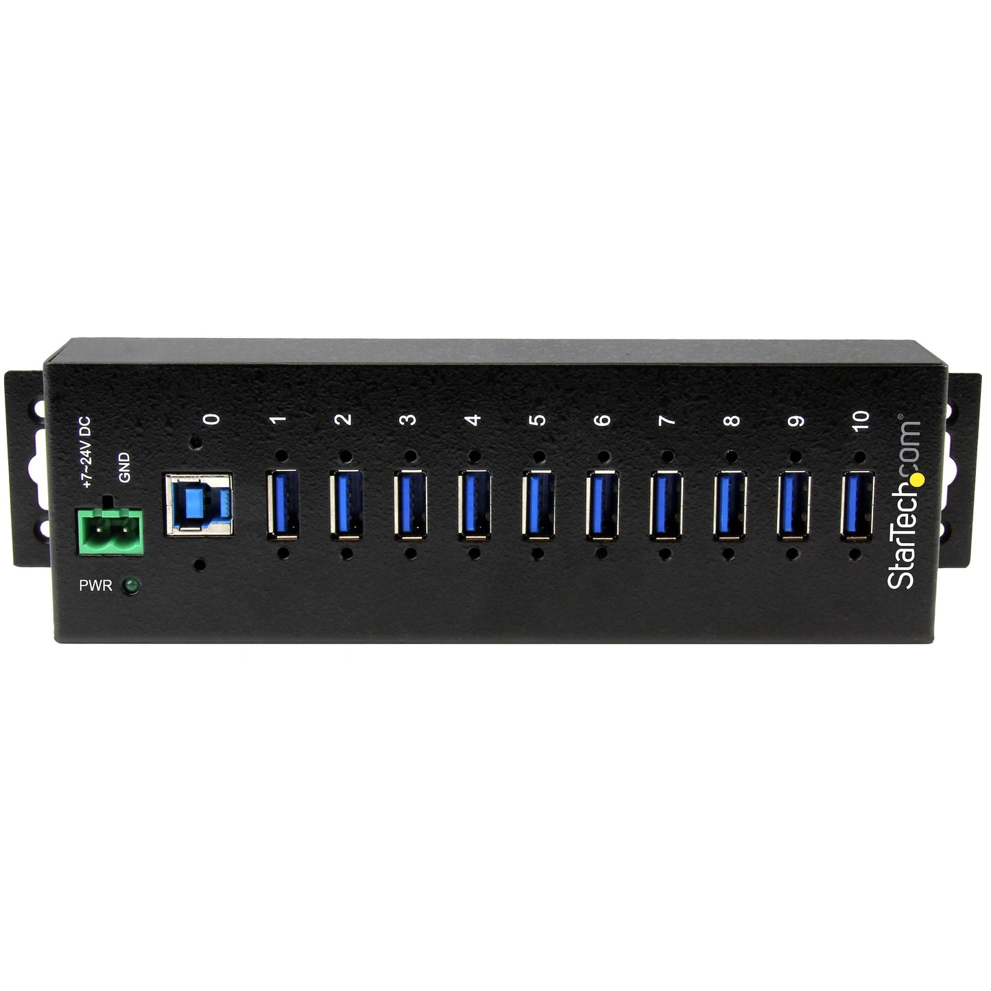StarTech.com 10-Port USB 3.0 Hub - 5Gbps - Metal Industrial USB-A Hub with ESD &