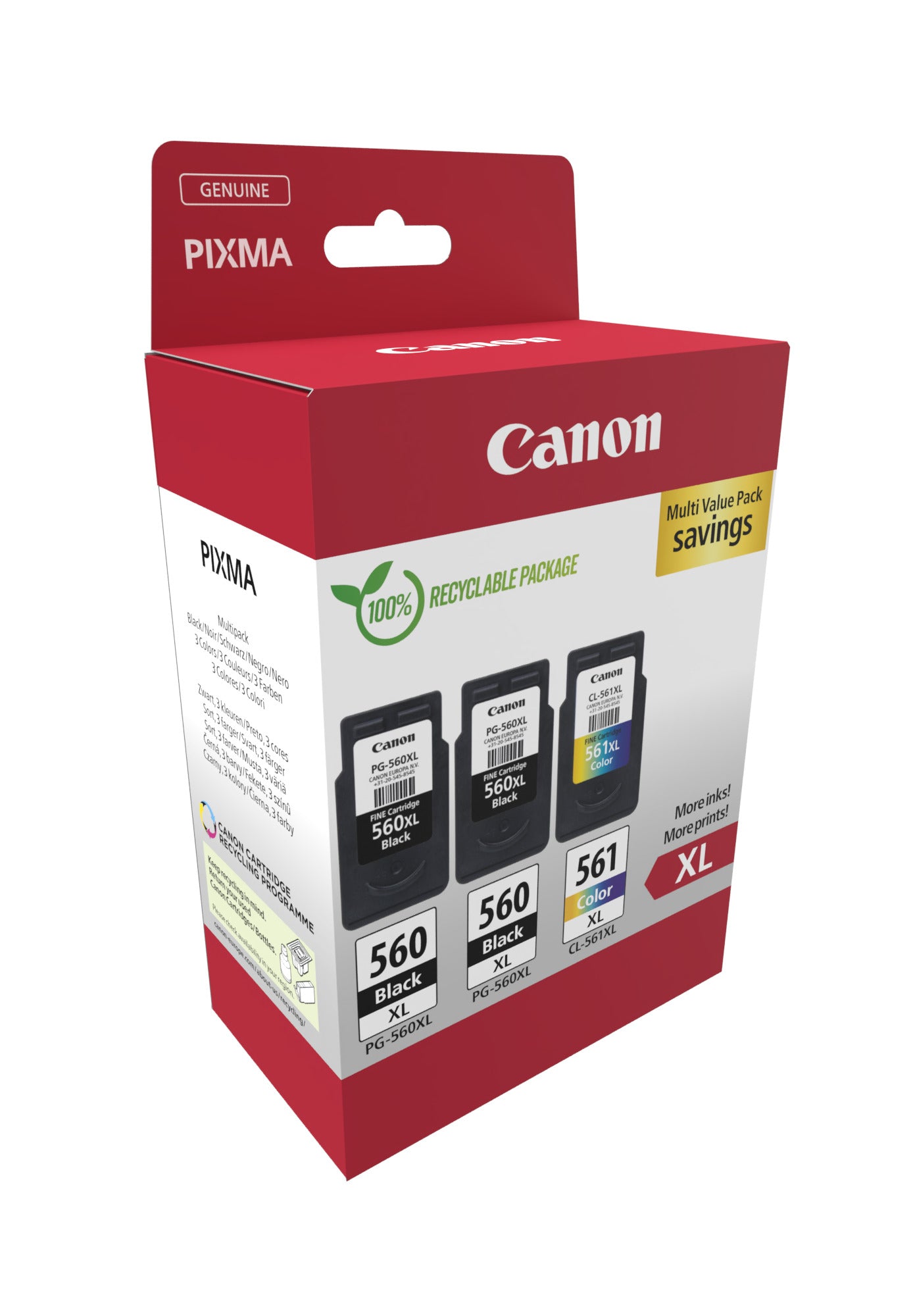 Canon 3712C009/PG-560XL+CL-561XL Black Ink Cartridge (Canon Pixma TS 5350)