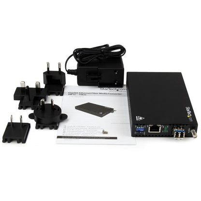 StarTech.com Gigabit Ethernet Copper-to-Fiber Media Converter - SM LC - 10 km Networking