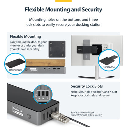 StarTech.com Triple-Monitor USB-C Docking Station 140W