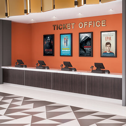 Chief ImpactTM On-Wall Kiosk - Portrait 43 Inch Black Mount