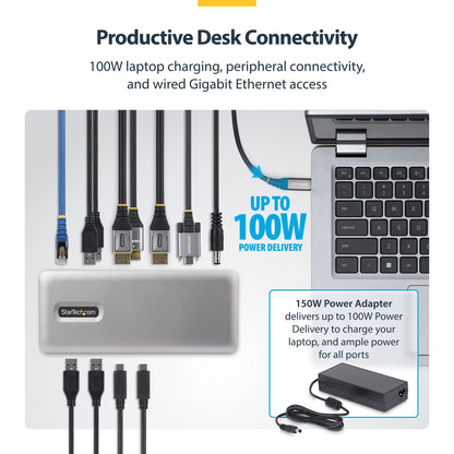 StarTech.com Displays USB-C Docking Station 100W
