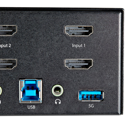 StarTech.com 2 Port Dual Monitor HDMI KVM Switch - 4K 60Hz Ultra HD HDR - Desktop 4K