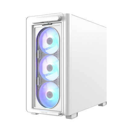 ASUS A23 PLUS TG ARGB WHITE Micro Tower PC Case