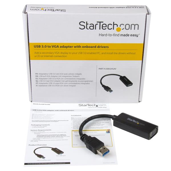 StarTech.com USB 3.0 to VGA Adapter - On-Board Driver Installation - 1920x1200 Hub