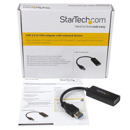 StarTech.com USB 3.0 to VGA Adapter - On-Board Driver Installation - 1920x1200 Hub