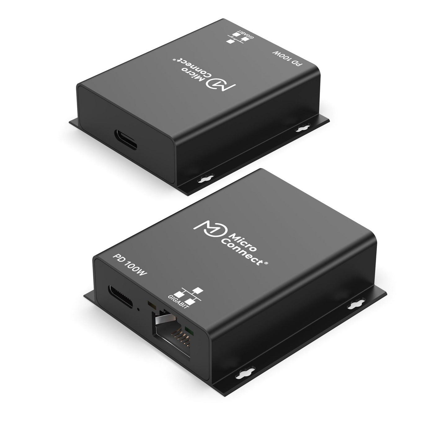 Microconnect MC-USBCFETHPD100W cable gender changer USB C RJ-45 Black
