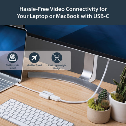 StarTech.com USB C to DisplayPort Adapter - 4K 60Hz/8K 30Hz - USB Type-C to DP 1.4 Hub