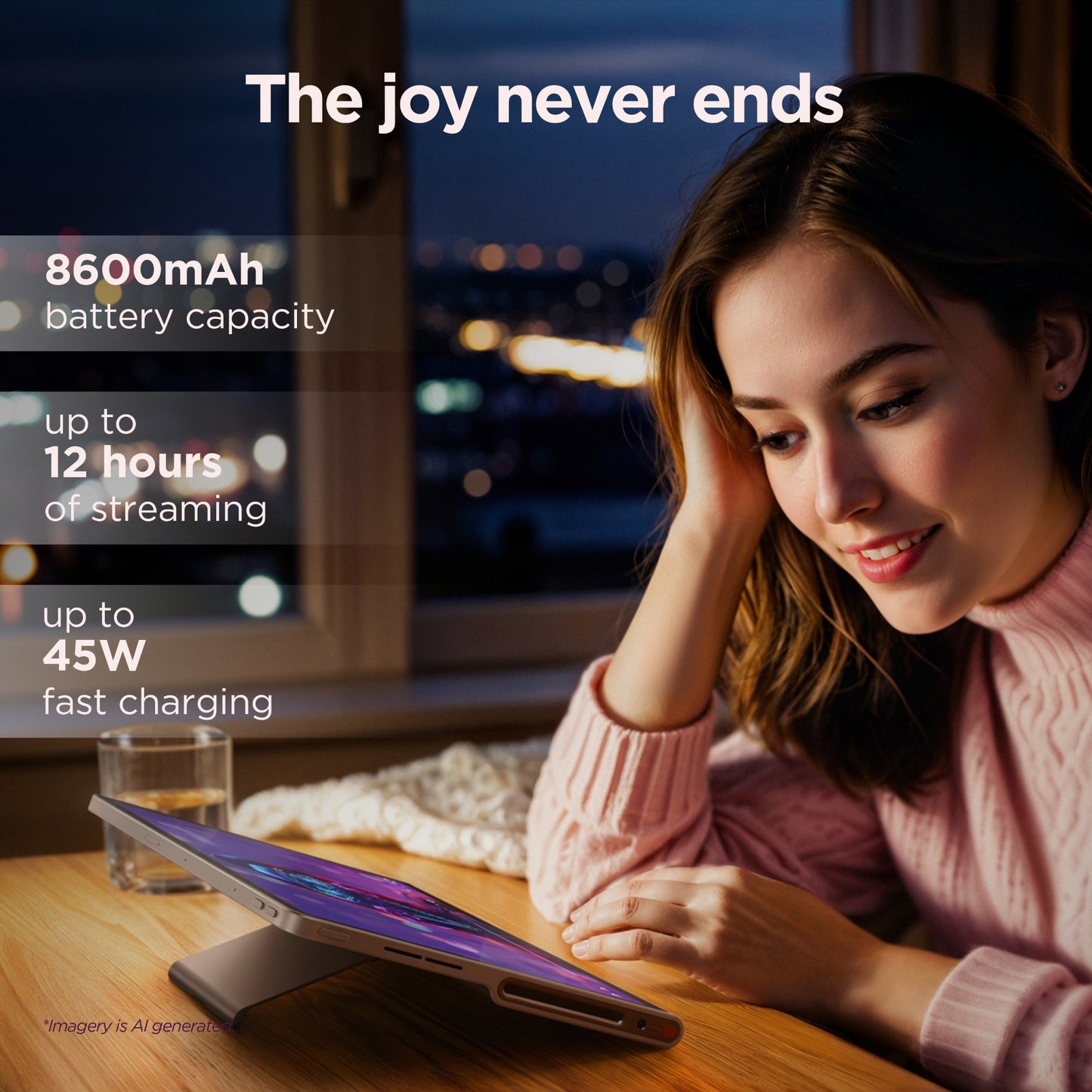 Lenovo Tab Plus 8GB 128GB EMMC Android, Luna Grey Mobile Computer