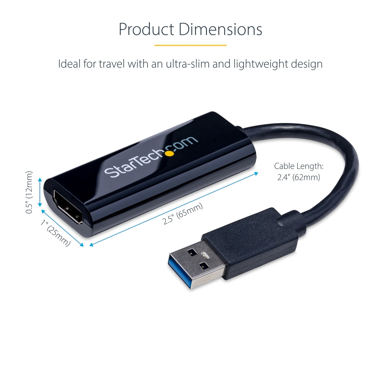 StarTech.com USB 3.0 to HDMI Adapter, USB to HDMI Monitor Converter for Windows Hub