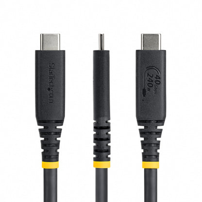 StarTech.com 1m (3ft) USB4 Cable, 40Gbps, USB-IF Certified USB-C Cable, 240W PD, 8K (Black)