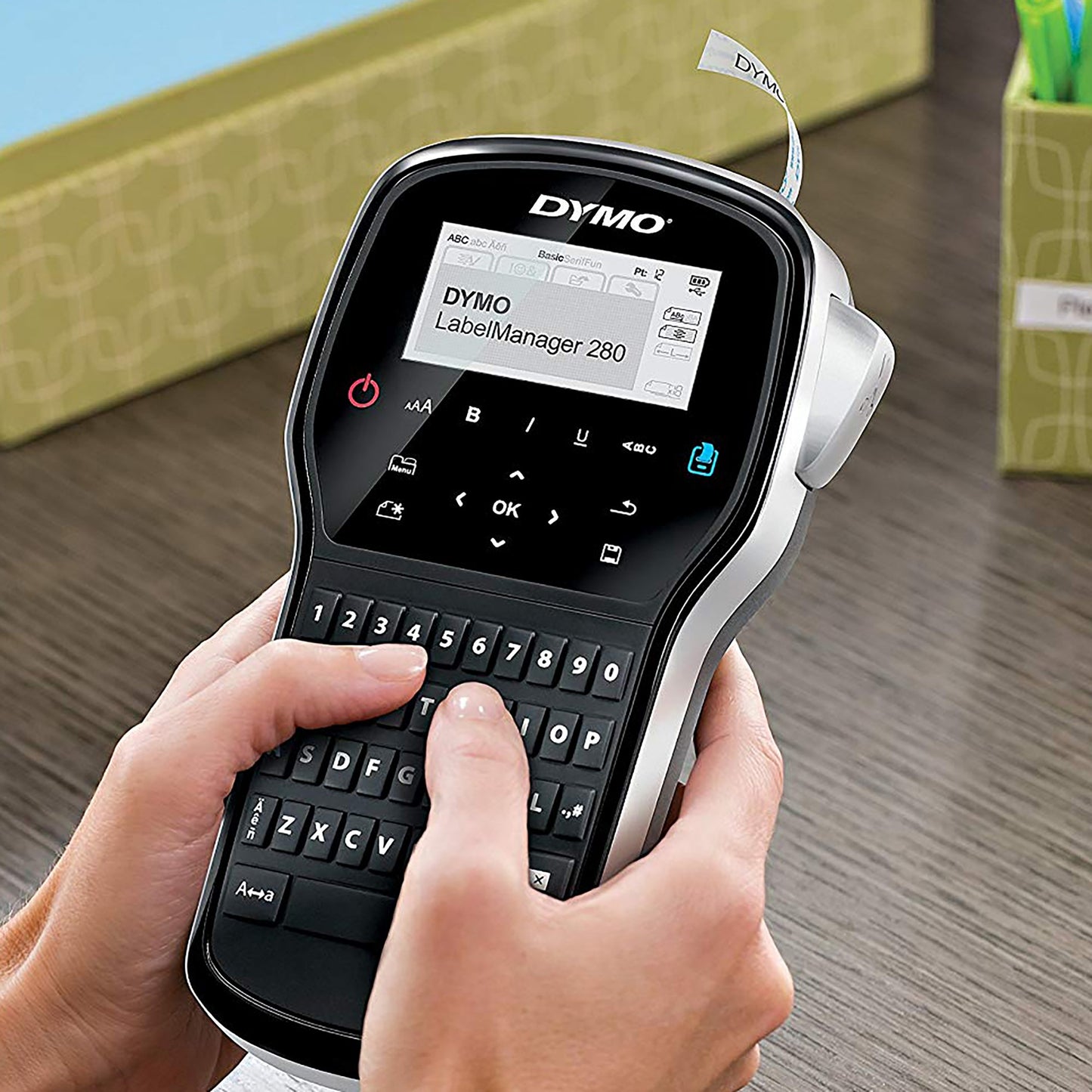 DYMO LabelManager 280 Rechargeable Handheld Label Maker Kit | QWERTY Keyboard | with Label Printer