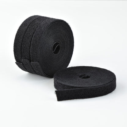 StarTech.com 4-pack 15ft (4.6m) Hook and Loop Roll, 0.5in Wide, Black, Cut-to-Size Cable