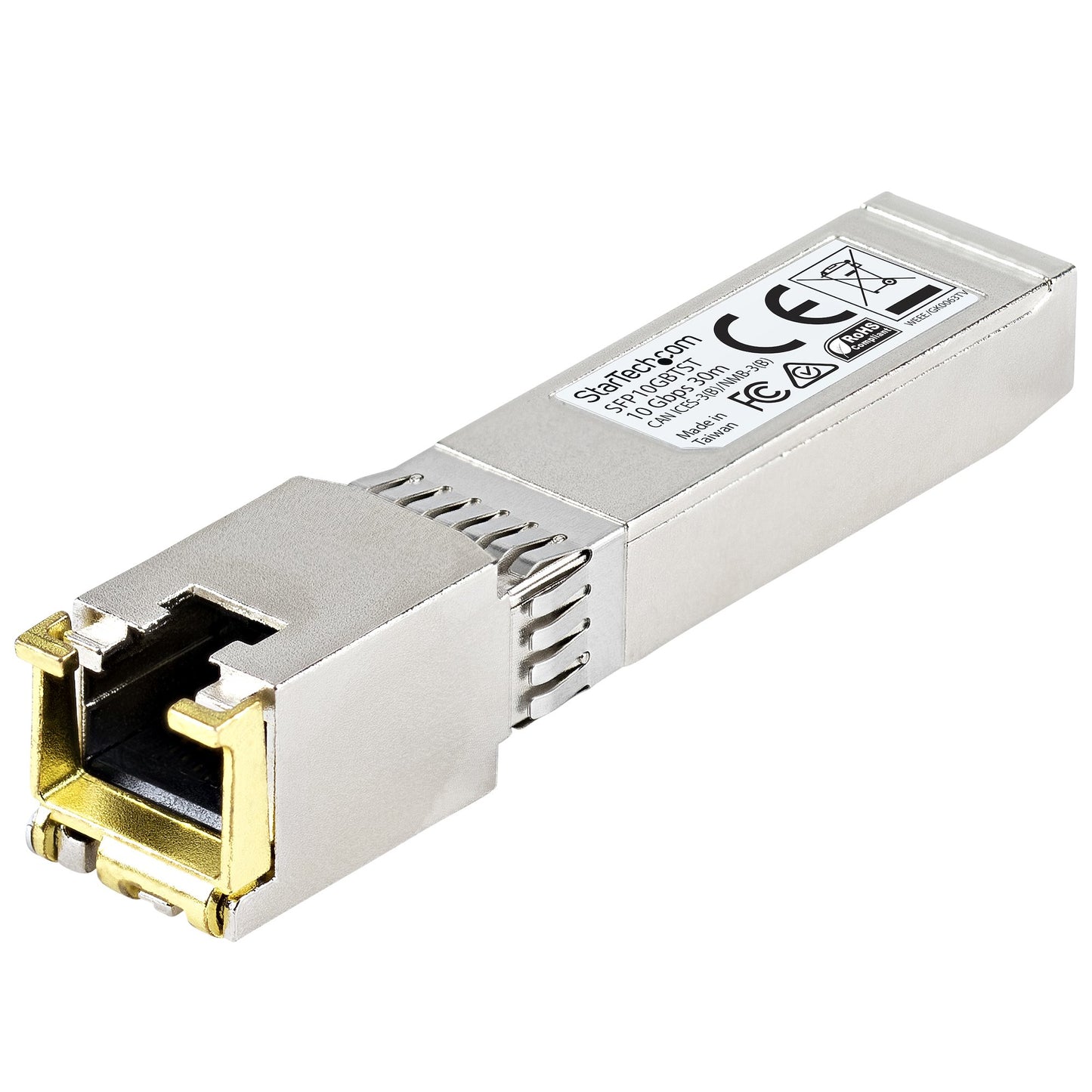 StarTech.com MSA Uncoded SFP+ Module - 10GBASE-T - SFP to RJ45 Cat6/Cat5e - 10GE Gigabit Ethernet SFP+ - RJ-45 30m Networking