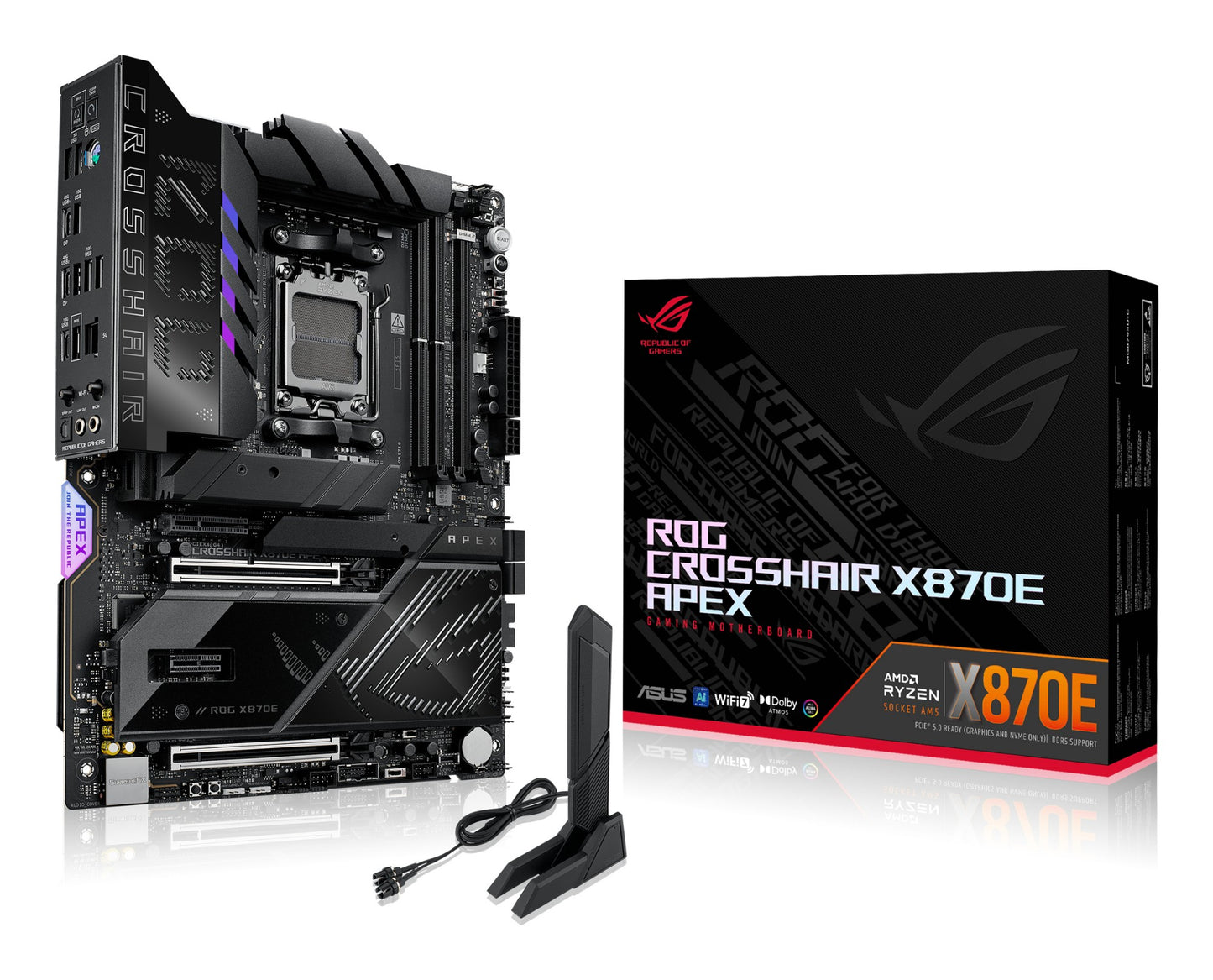 ASUS ROG CROSSHAIR X870E APEX AMD X870E Socket AM5 ATX Motherboard