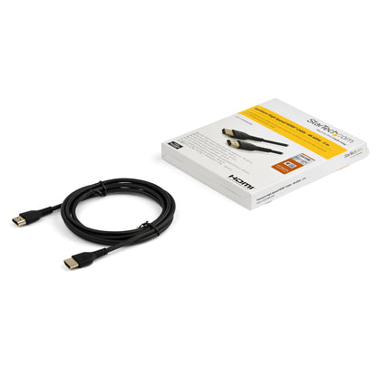 StarTech.com 6ft (2m) Slim HDMI Cable, Flexible Premium Certified HDMI 2.0 Cord with
