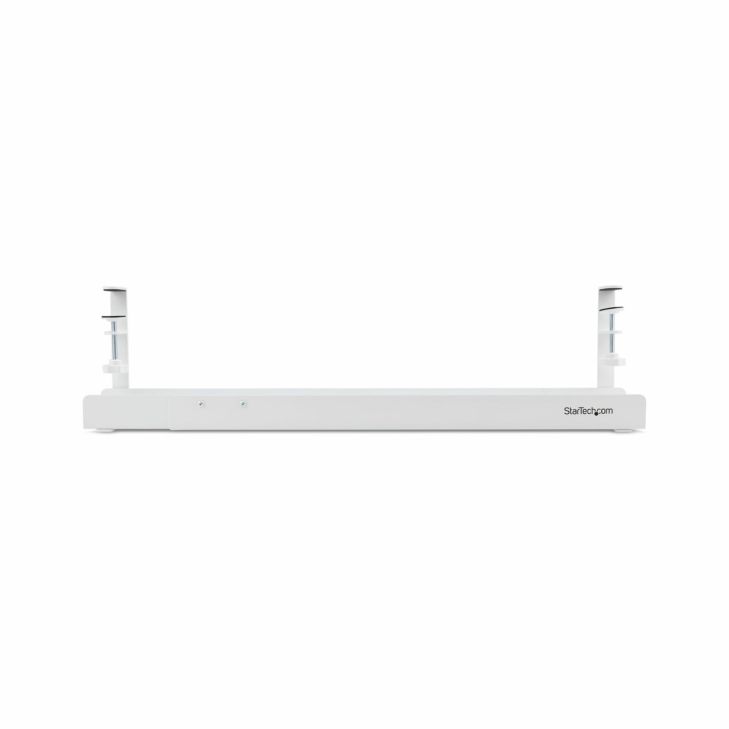 StarTech.com Under Desk Cable Management Tray, Length Adjustable Cable Organizer (White)