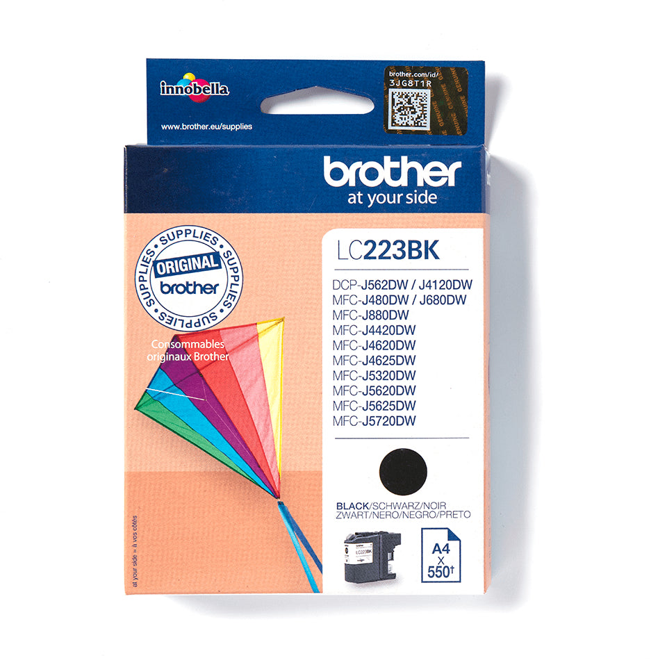 Brother LC-223BK Black Ink Cartridge (550 pages)