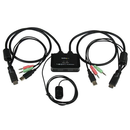 StarTech.com 2 Port USB HDMI Cable KVM Switch with Audio and Remote Switch – USB