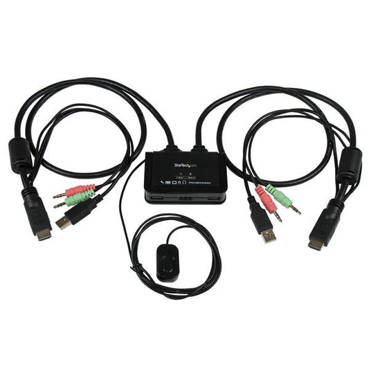 StarTech.com 2 Port USB HDMI Cable KVM Switch with Audio and Remote Switch – USB