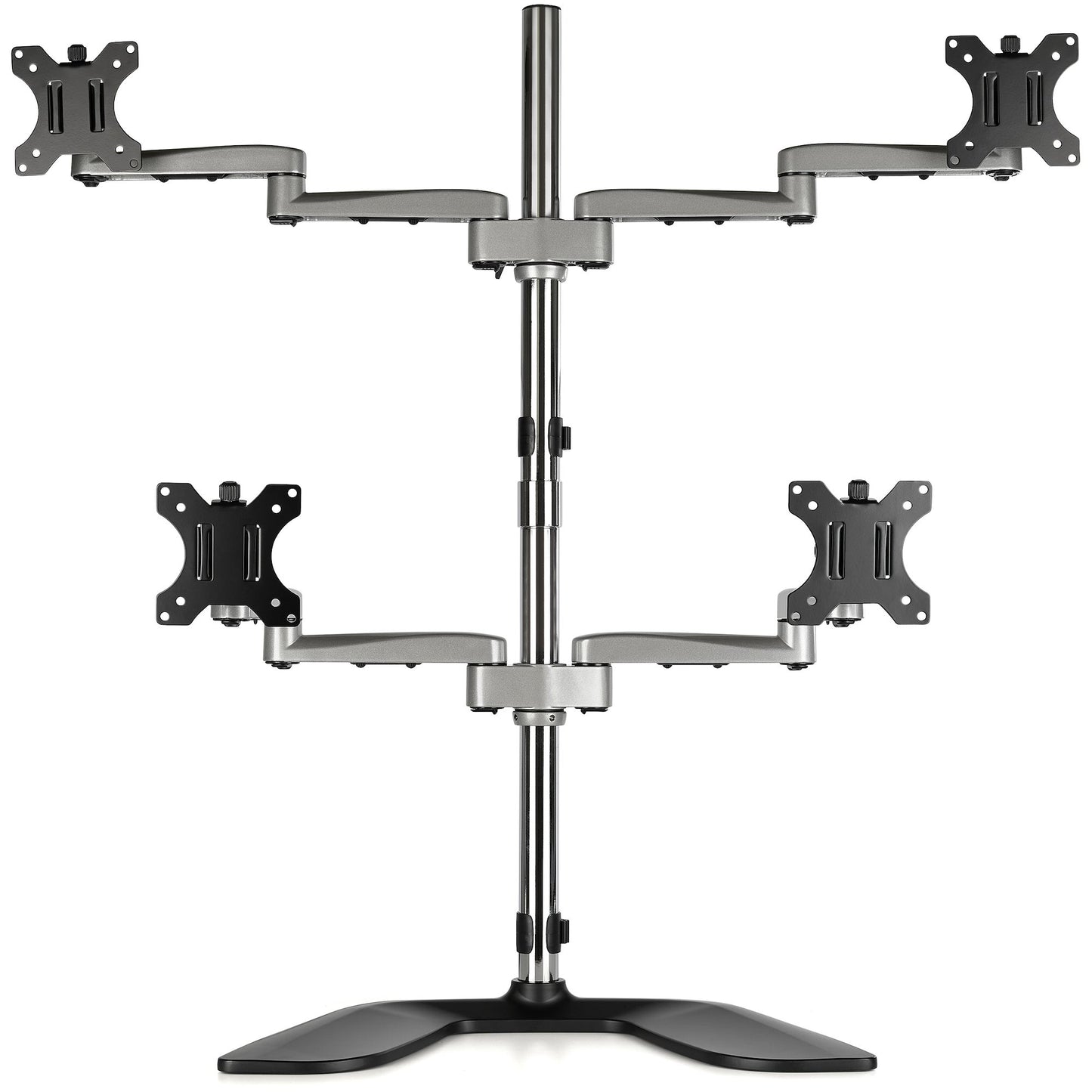 StarTech.com Desktop Quad Monitor Stand - Ergonomic VESA 4 Monitor Arm (2x2) up to Mount