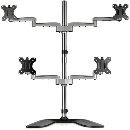 StarTech.com Desktop Quad Monitor Stand - Ergonomic VESA 4 Monitor Arm (2x2) up to Mount