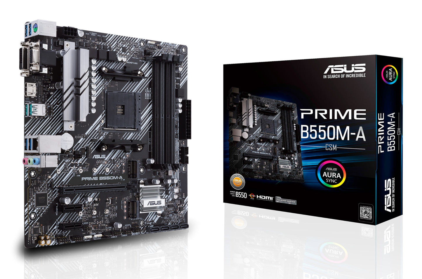 ASUS Prime B550M-A/CSM AMD B550 Socket AM4 micro ATX Motherboard