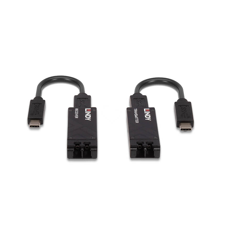 Lindy 100m Fibre Optic USB 3.2 Type C Extender Hub