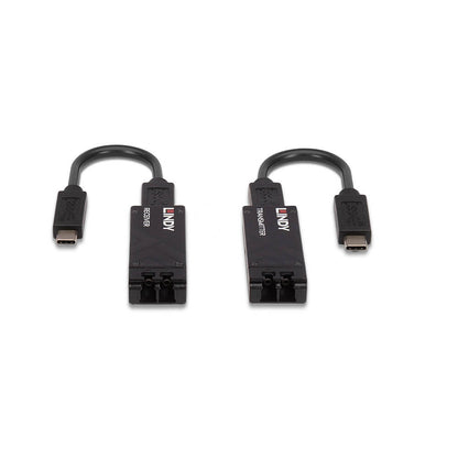 Lindy 100m Fibre Optic USB 3.2 Type C Extender Hub