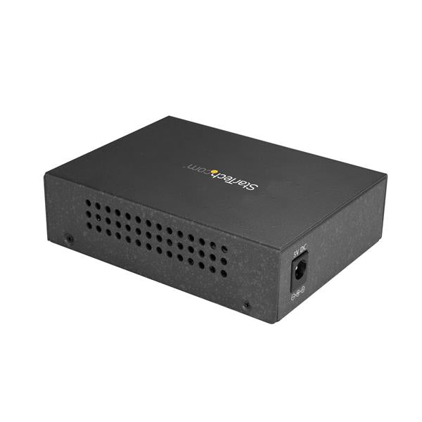 StarTech.com Multi-Mode (MM) SC Fiber Media Converter for 10/100/1000 Networks, Standalone Gigabit Ethernet to SC Fiber Converter, 850nm, 550m - TAA Networking